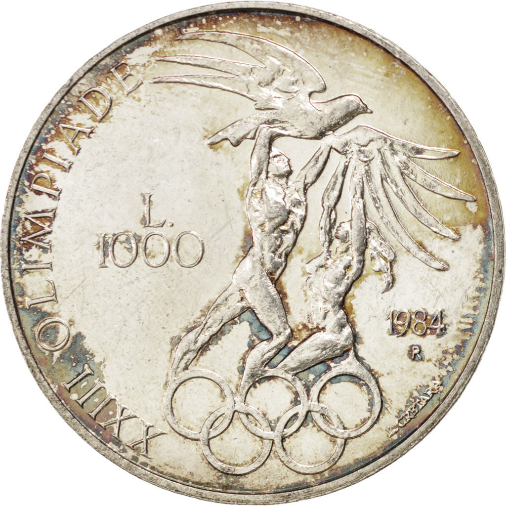 SAN MARINO, 1000 Lire, 1984, KM #169, MS(60-62), Silver, 31.4, 14.56