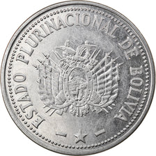 Coin, Bolivia, Boliviano, 2010, AU(55-58), Stainless Steel, KM:217