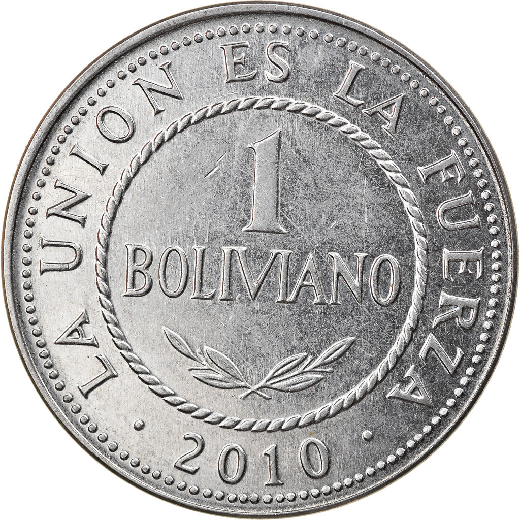 Munten, Bolivia, Boliviano, 2010, PR, Stainless Steel, KM:217