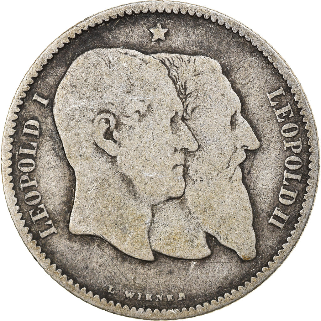 Moneta, Belgio, Leopold II, Franc, 1880, MB, Argento, KM:38