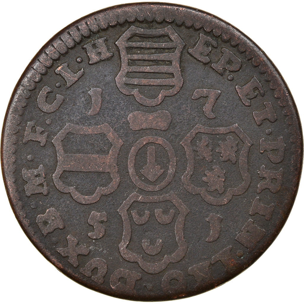 Moneta, LIEGE, John Theodore, 2 Liards, 1751, Liege, MB+, Rame, KM:158