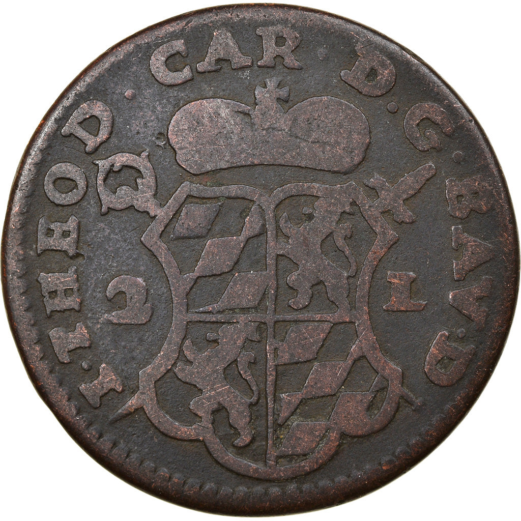 Moneta, LIEGE, John Theodore, 2 Liards, 1751, Liege, MB+, Rame, KM:158