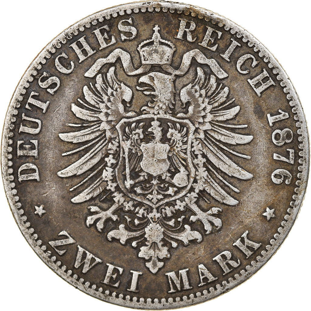 Moneta, Stati tedeschi, ANHALT-DESSAU, Friedrich I, 2 Mark, 1876, Berlin, MB