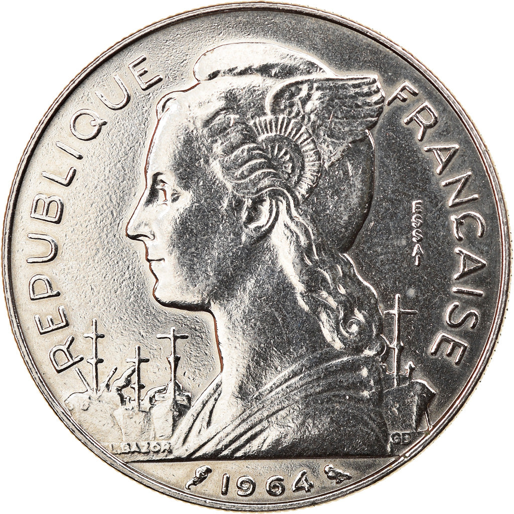 Moneta, Réunion, 100 Francs, 1964, ESSAI, SPL, Nichel, KM:E10