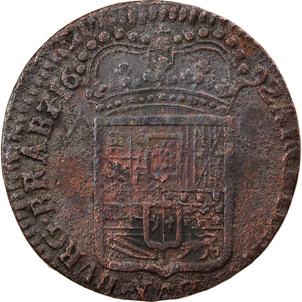 Moneta, Paesi Bassi Spagnoli, NAMUR, Liard, 1692, MB+, Rame, KM:1
