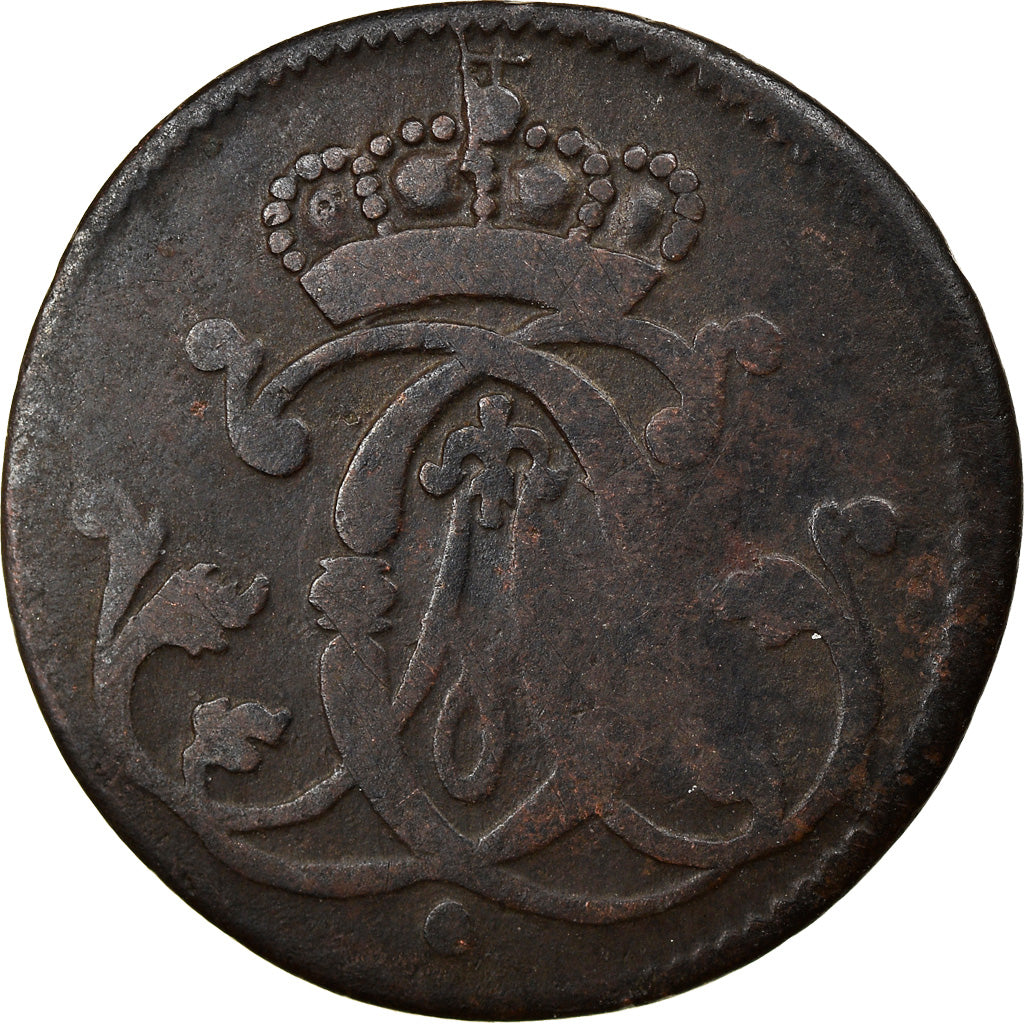 Moneta, Stati tedeschi, COLOGNE, Clemens August, 1/4 St, 1747, MB, Rame