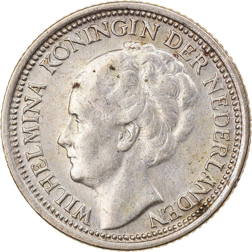 Coin, Netherlands, Wilhelmina I, 10 Cents, 1939, AU(55-58), Silver, KM:163