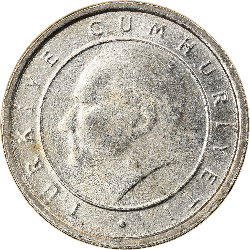 Coin, Turkey, 5 New Kurus, 2005, Istanbul, EF(40-45), Copper-Nickel-Zinc