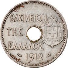 Moneta, Grecia, George I, 20 Lepta, 1912, MB+, Nichel, KM:64