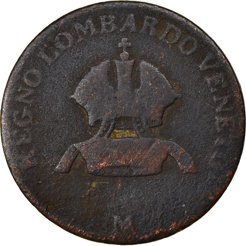 Moneta, STATI ITALIANI, LOMBARDY-VENETIA, Centesimo, 1822, Milan, MB, Rame