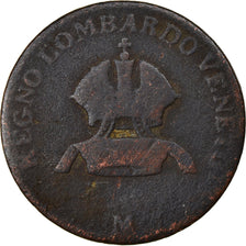 Moneta, STATI ITALIANI, LOMBARDY-VENETIA, Centesimo, 1822, Milan, MB, Rame