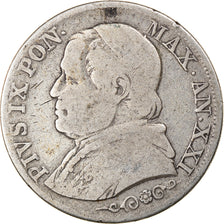 Moeda, ESTADOS ITALIANOS, PAPAL STATES, Pius IX, Lira, 1867, Roma, VF(20-25)