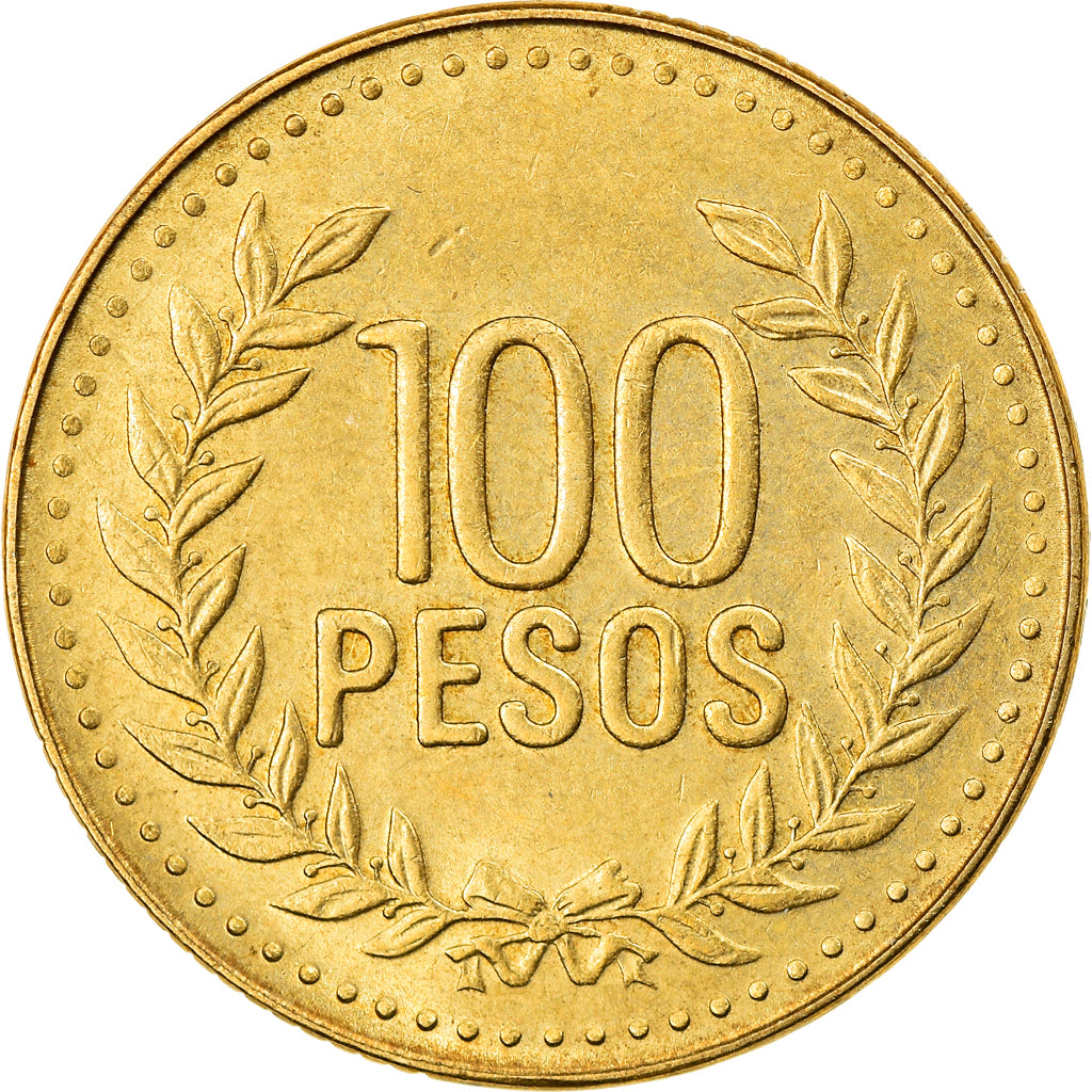 Moeda, Colômbia, 100 Pesos, 2007, AU(55-58), Alumínio-Bronze, KM:285.2