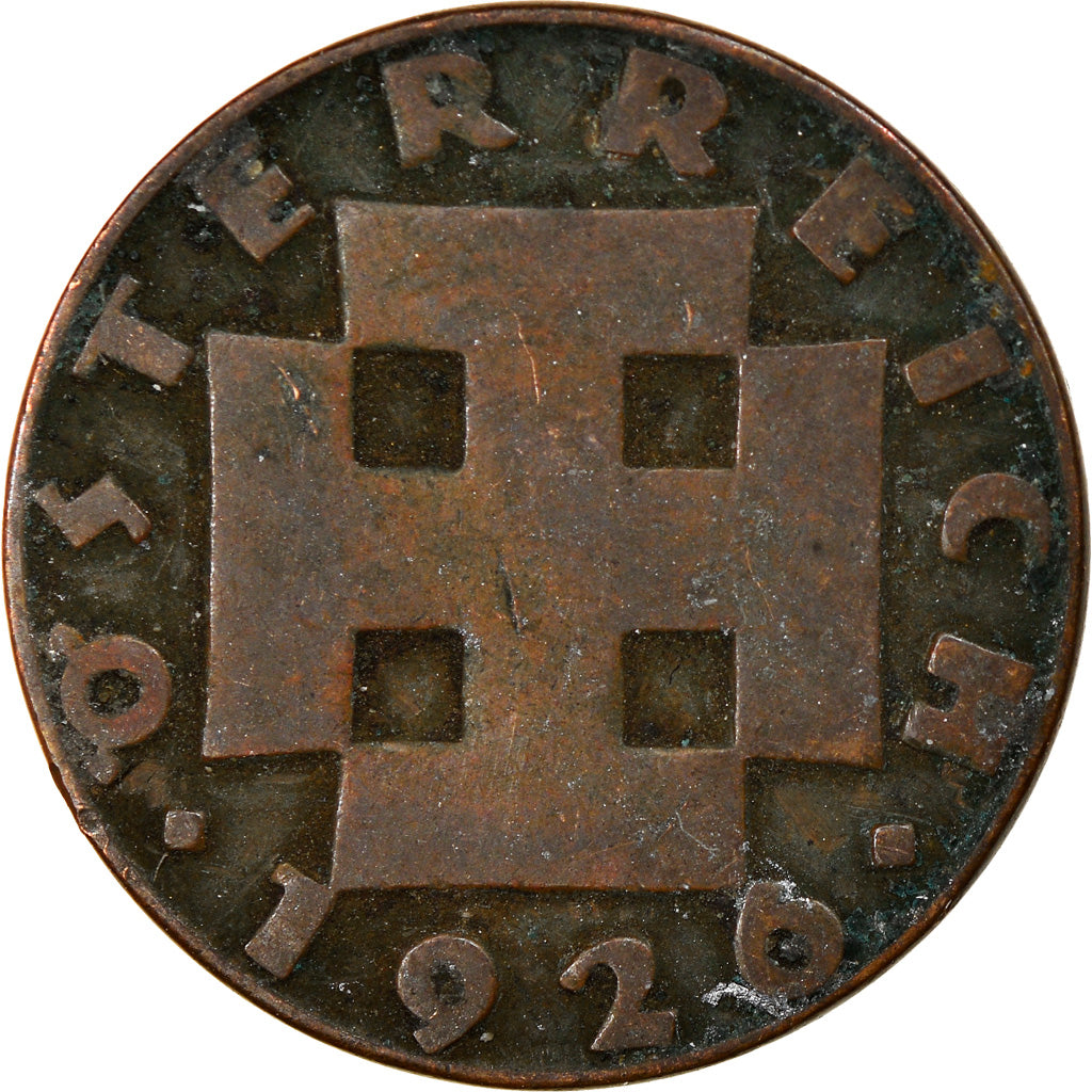 Munten, Oostenrijk, 2 Groschen, 1926, FR+, Bronze, KM:2837