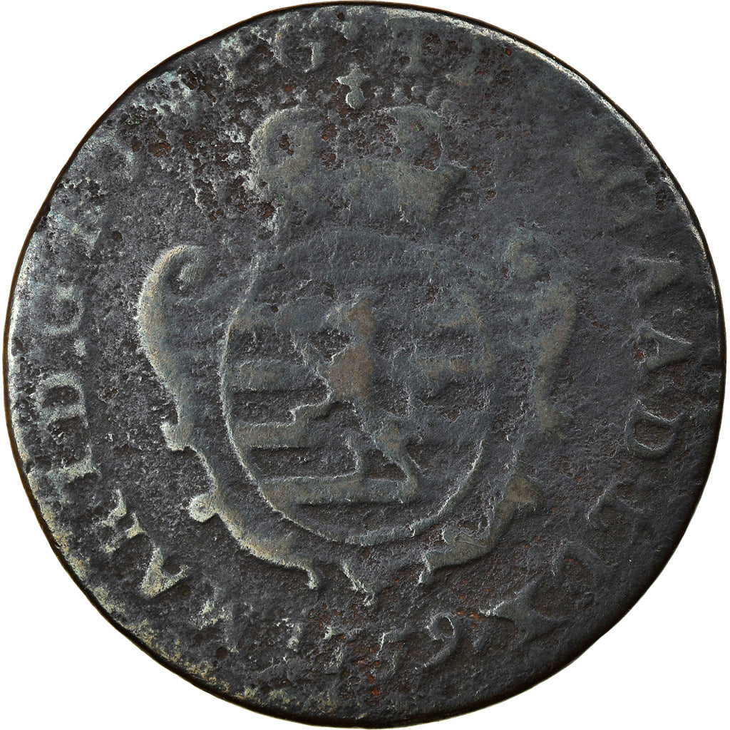 Moneta, Lussemburgo, Maria Theresa, Liard, 1759, Brussels, MB, Rame, KM:3