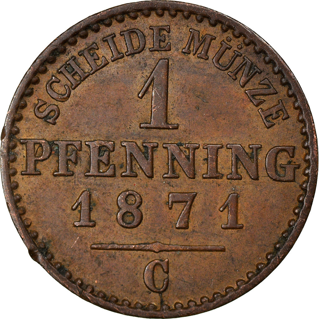Monnaie, Etats allemands, PRUSSIA, Wilhelm I, Pfennig, 1871, Frankfurt am Main