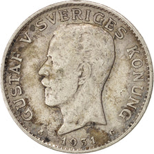 Coin, Sweden, Gustaf V, Krona, 1931, EF(40-45), Silver, KM:786.2