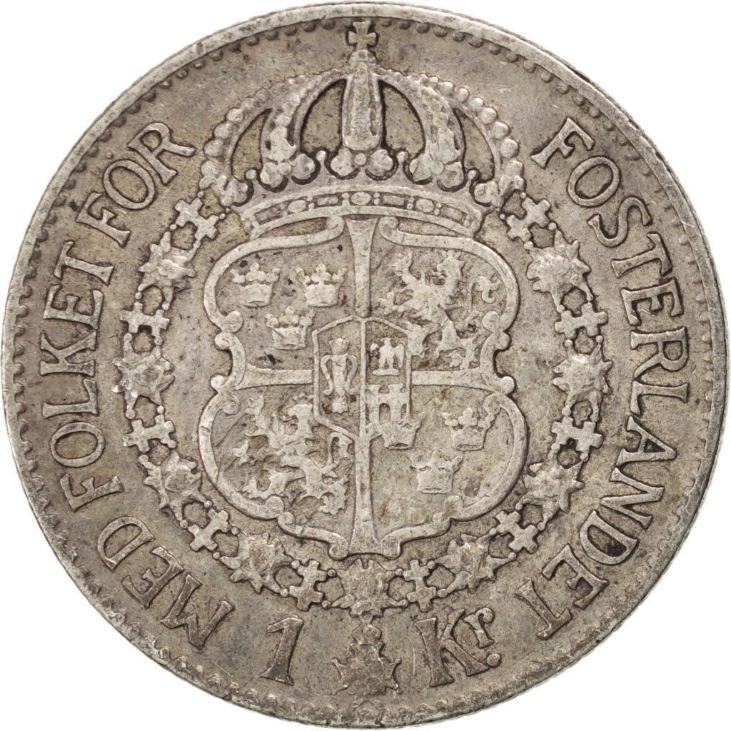 Coin, Sweden, Gustaf V, Krona, 1931, EF(40-45), Silver, KM:786.2
