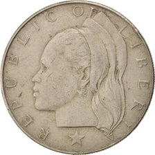 LIBERIA, Dollar, 1968, KM #18a.2, EF(40-45), Copper-Nickel, 34, 20.75