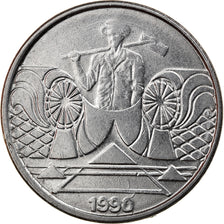 Münze, Brasilien, 5 Cruzeiros, 1990, VZ, Stainless Steel, KM:618.1