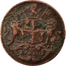 Moneda, INDIA BRITÁNICA, MADRAS PRESIDENCY, Pie, 1825, London, BC+, Cobre