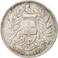 GUATEMALA, Peso, 1896, KM #210, EF(40-45), Silver, 25.06