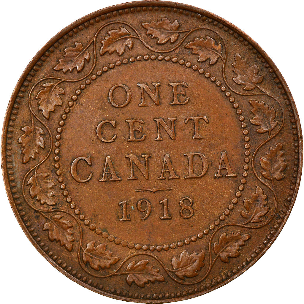 Moneta, Canada, George V, Cent, 1918, Royal Canadian Mint, Ottawa, BB, Bronzo