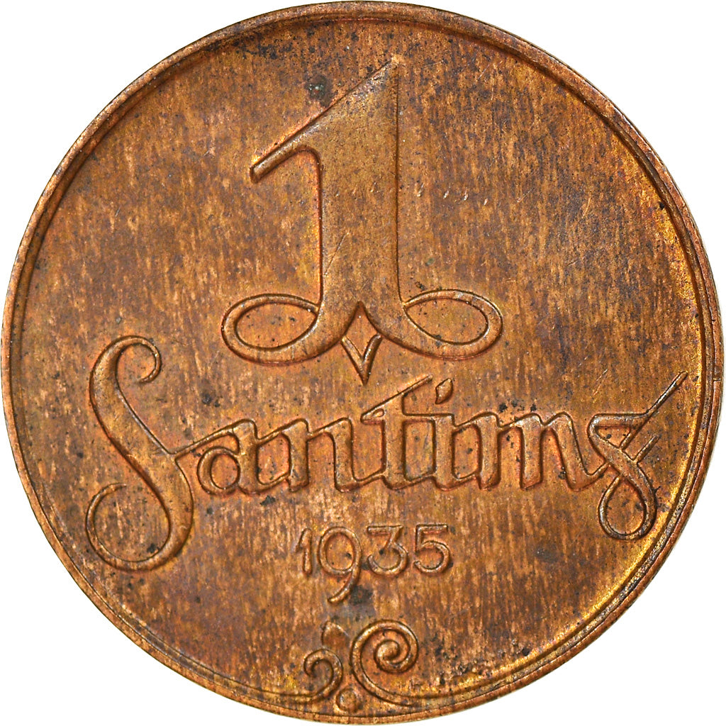 Münze, Latvia, Santims, 1935, SS, Bronze, KM:1