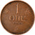 Moneda, Noruega, Haakon VII, Ore, 1930, MBC, Bronce, KM:367