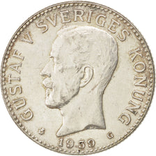 SWEDEN, 2 Kronor, 1939, KM #787, MS(60-62), Silver, 31, 14.99