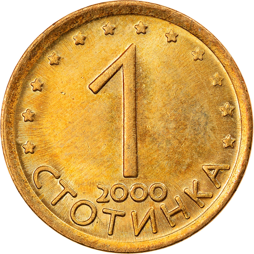 Coin, Bulgaria, Stotinka, 2000, AU(55-58), Aluminum-Bronze, KM:237