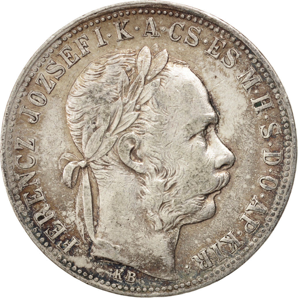 Coin, Hungary, Franz Joseph I, Forint, 1883, EF(40-45), Silver, KM:469