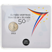 Francja, 2 Euro, Traité de l'Elysée, 2013, BU, MS(65-70), Bimetaliczny