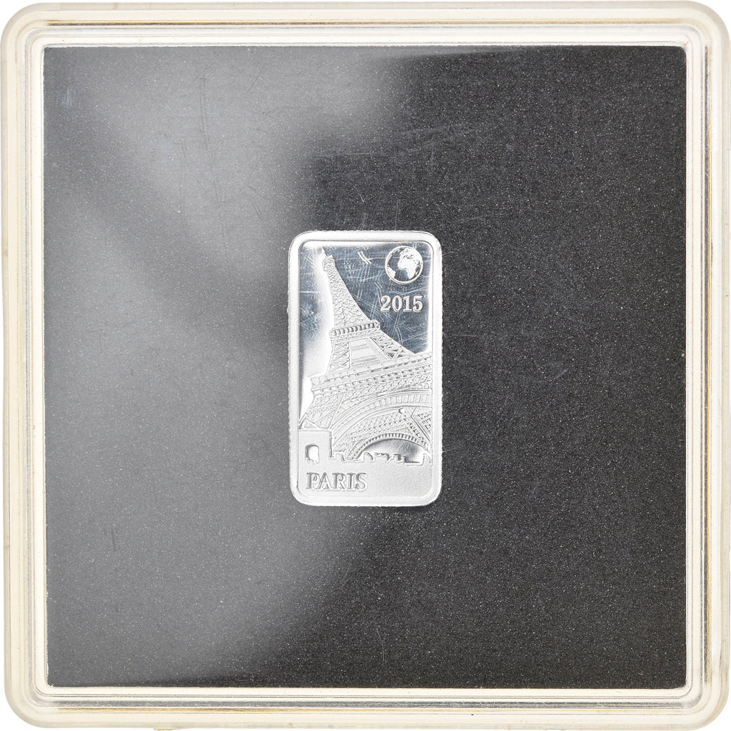 Moneta, Isole Salomone, Tour Eiffel, Half Dollar, 2015, Proof, FDC, Argento