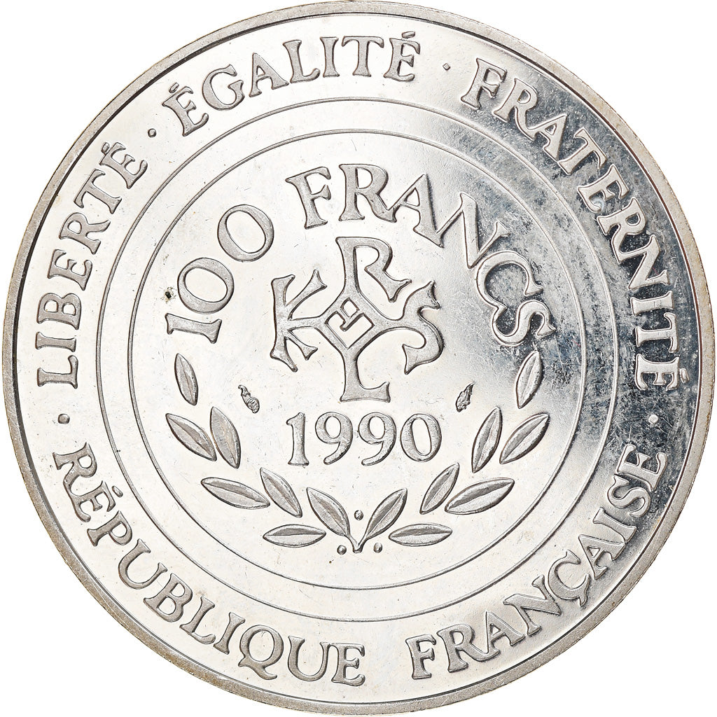 Coin, France, 100 Francs-15 Ecus, 1990, AU(55-58), Silver, KM:989