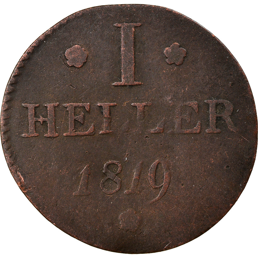 Monnaie, Etats allemands, FRANKFURT AM MAIN, Heller, 1819, Frankfurt am Main