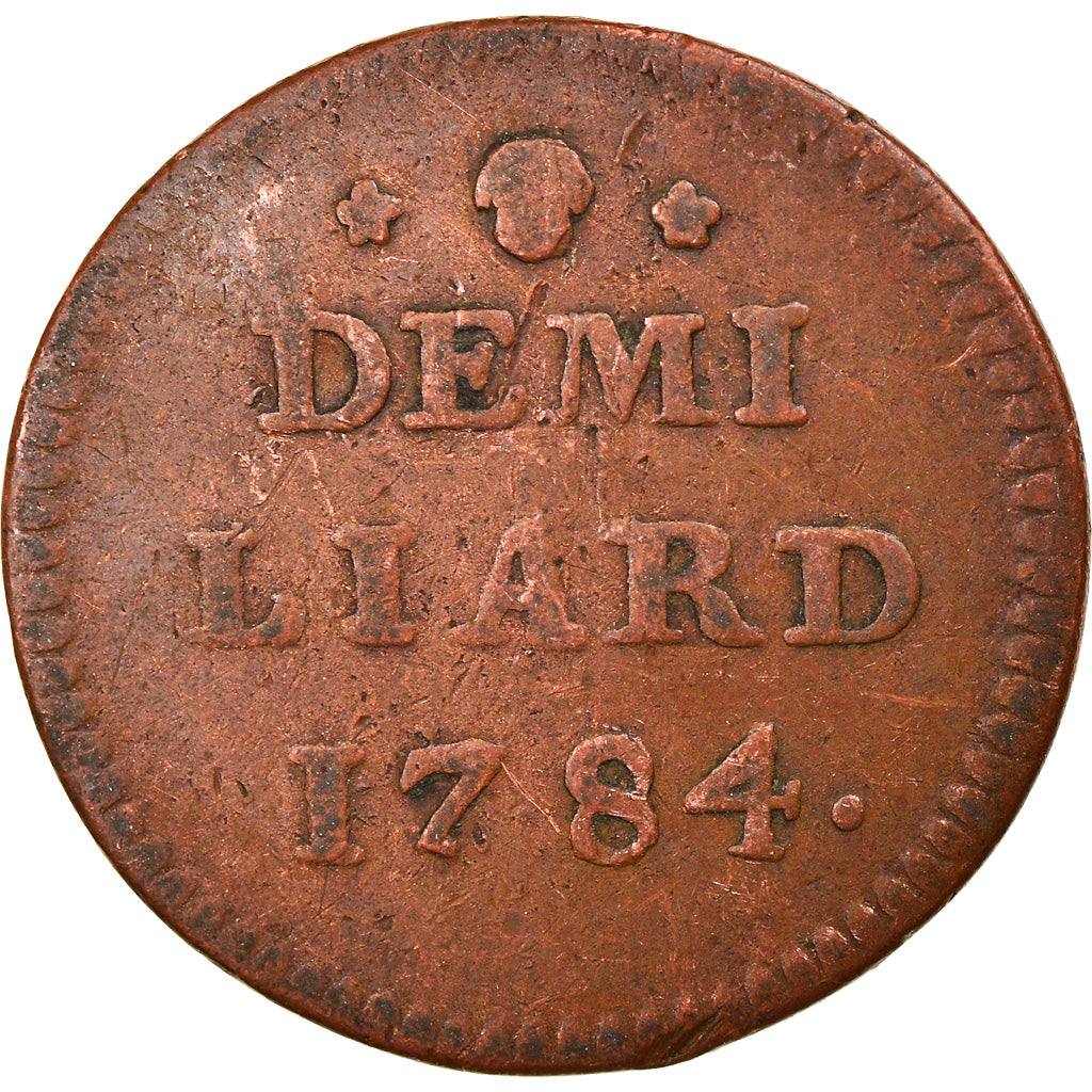 Monnaie, Luxembourg, Joseph II, 1/2 Liard, 1784, Bruxelles, TB, Cuivre, KM:10