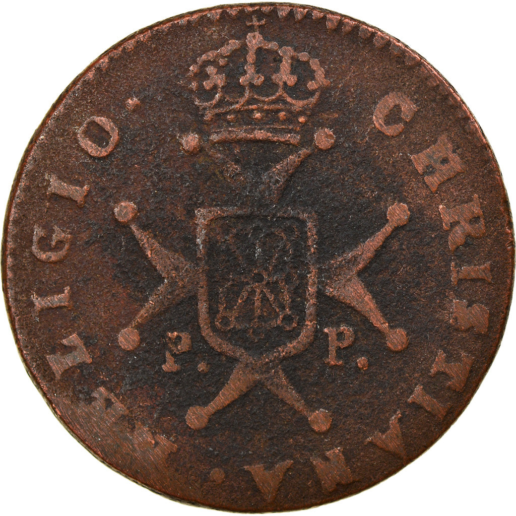 Münze, Spanien, NAVARRE, Ferdinand III, 3 Maravédis, 1825, Madrid, S, Kupfer