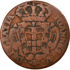Moeda, Portugal, Jo, 5 Reis, V, 1737, VF(20-25), Cobre, KM:226
