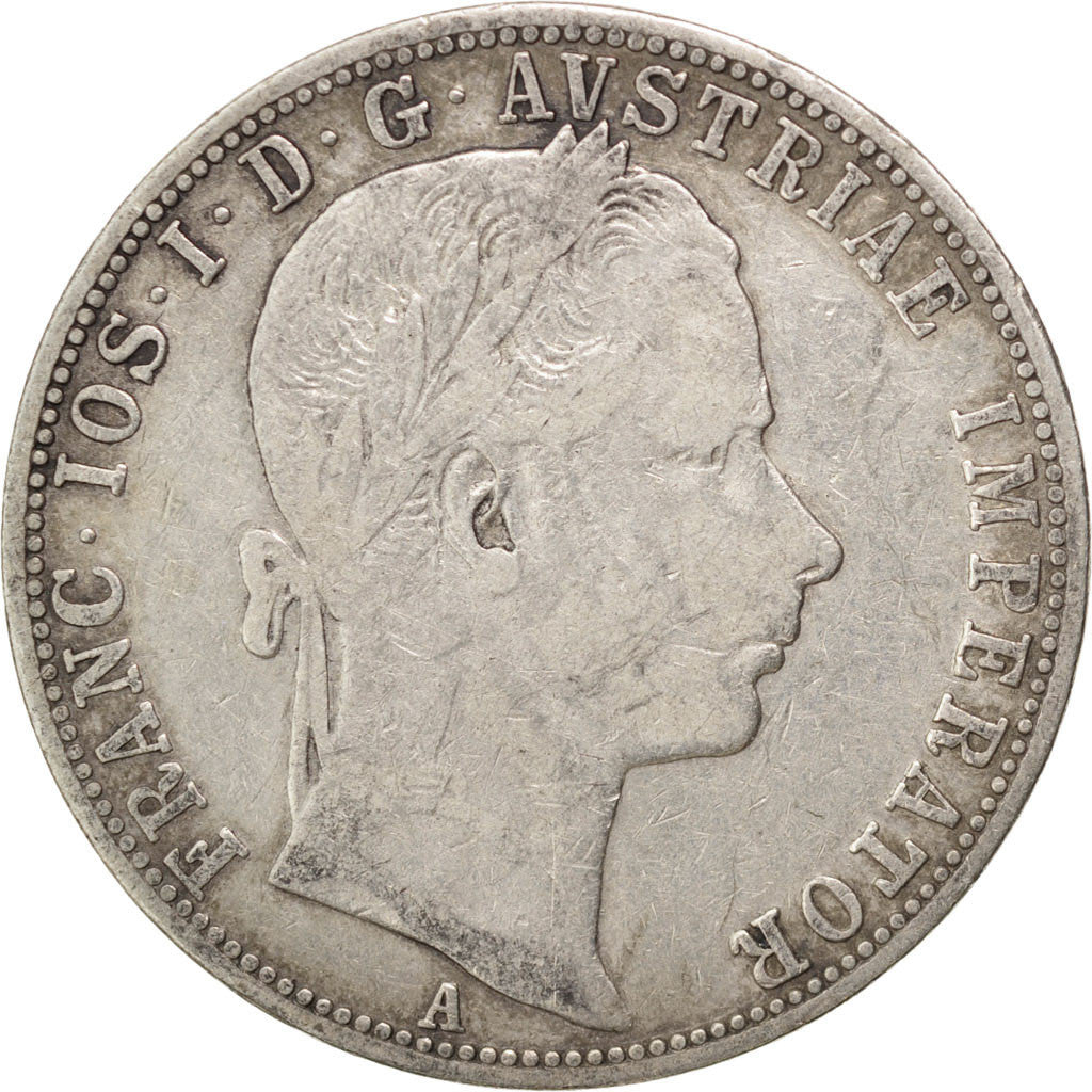 Coin, Austria, Franz Joseph I, Florin, 1861, Vienne, VF(30-35), Silver, KM:2219