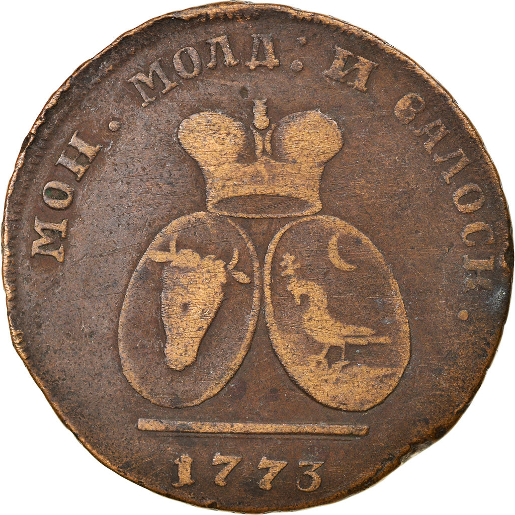 Moneta, Valacchia, 2 Para 3 Kopeck, 1773, MB, Bronzo, KM:3