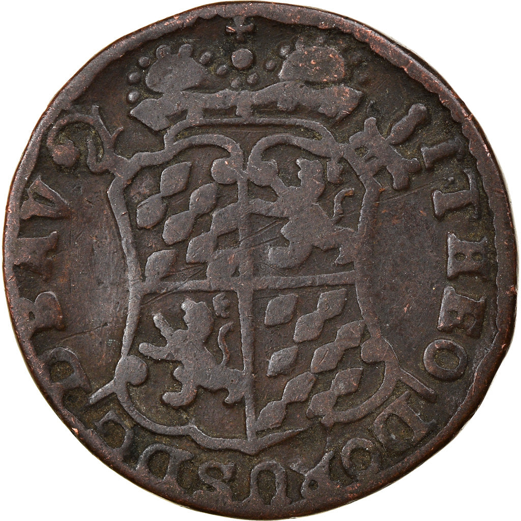 Moneta, LIEGE, John Theodore, Liard, 1744, Liege, MB, Rame, KM:146