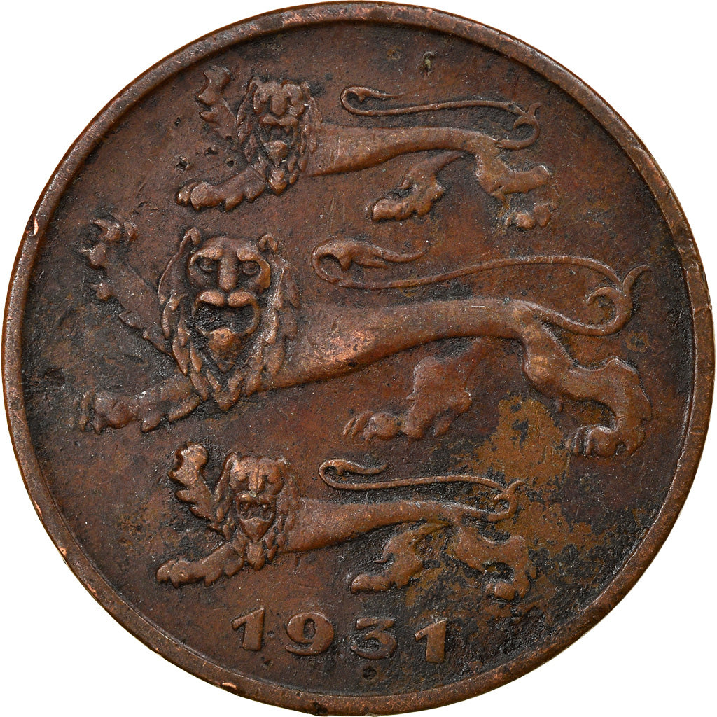 Münze, Estonia, 5 Senti, 1931, S+, Bronze, KM:11