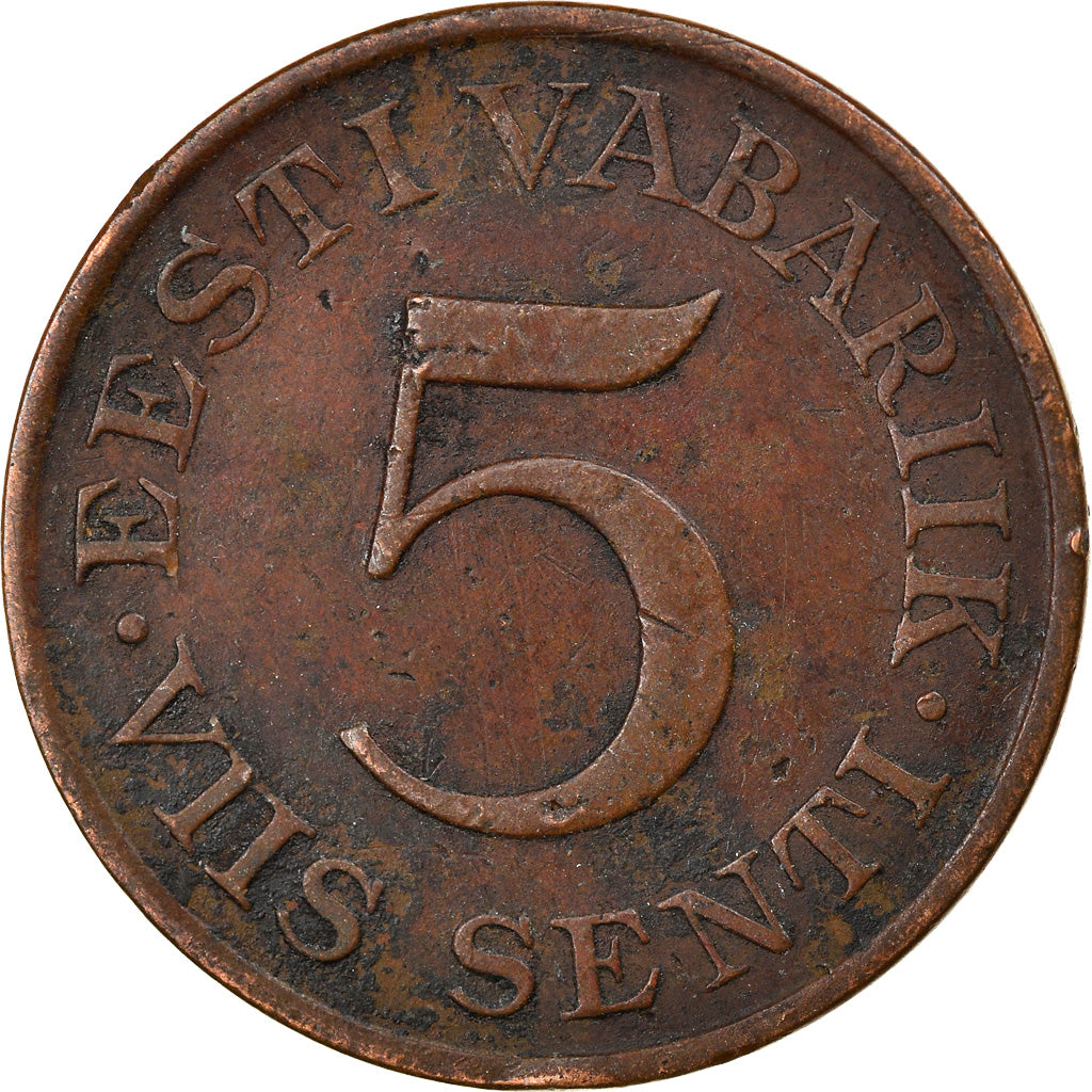 Münze, Estonia, 5 Senti, 1931, S+, Bronze, KM:11