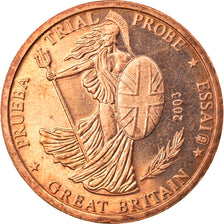 Gran Bretagna, 2 Euro Cent, 2003, unofficial private coin, BB, Acciaio placcato
