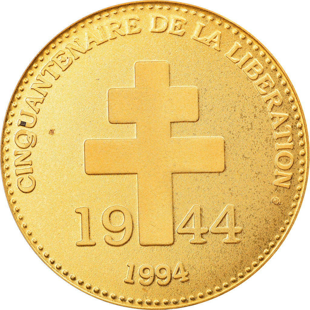 Francja, Medal, Charles De Gaulle, 50th liberation anniversary, Historia, 1994
