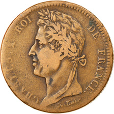 Coin, FRENCH COLONIES, Charles X, 10 Centimes, 1827, La Rochelle, VF(20-25)