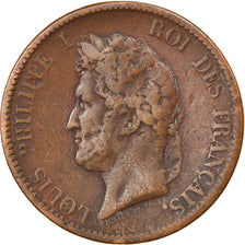 Moneta, Colonie francesi, Louis - Philippe, 5 Centimes, 1839, Paris, MB, Bronzo