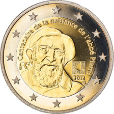 França, Monnaie de Paris, 2 Euro, Abbé Pierre, 2012, BE, MS(65-70)