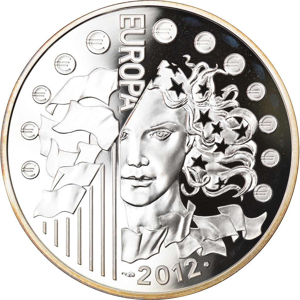 France, Monnaie de Paris, 10 Euro, Europa, 2012, Paris, BE, MS(65-70), Silver